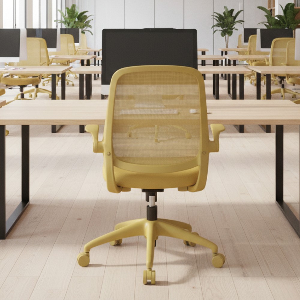 Modern Fabric 3D Flipping Arms Quality Office Chair Boss CEO Luxury Ergonomic