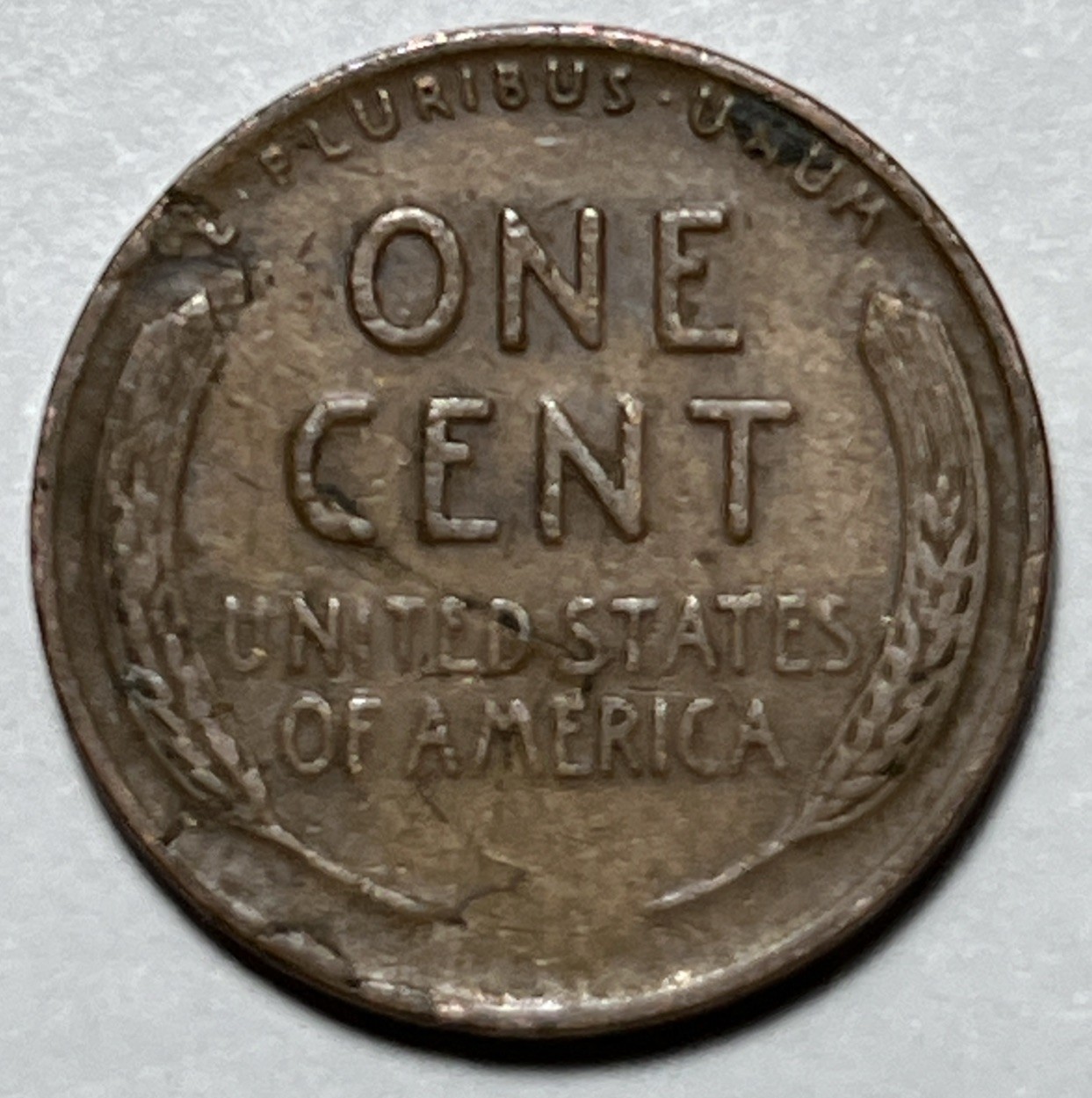 1945 S Wheat Penny Errors Major Strike Through Both Sides