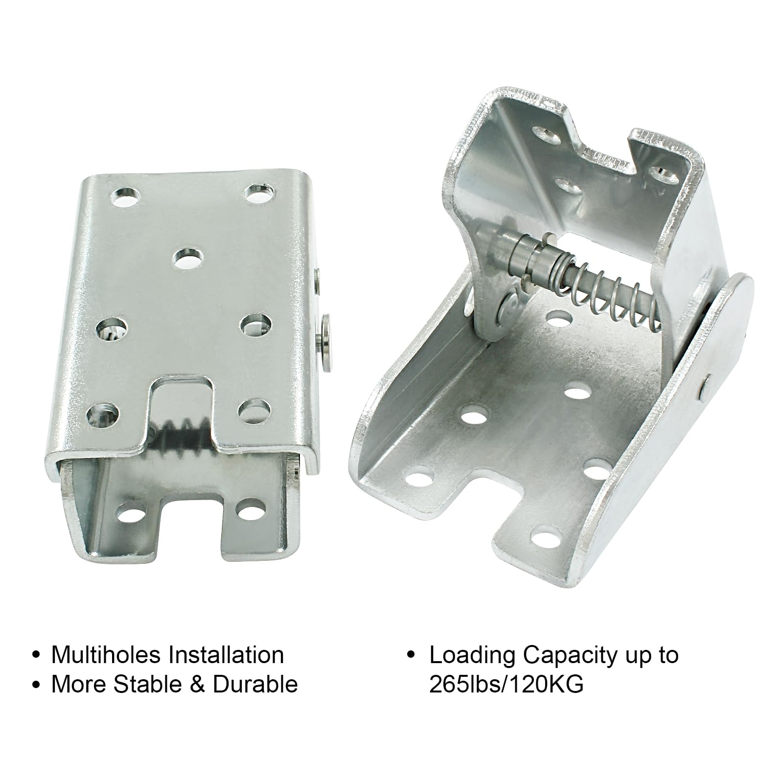 Suiwotin 2pcs Folding Hinge Bracket, Self Locking Hinges 90 Degree Foldable T...