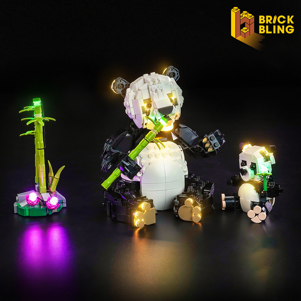 BrickBling LED Light for LEGO Wild Animals: Panda Family 31165（Standard）