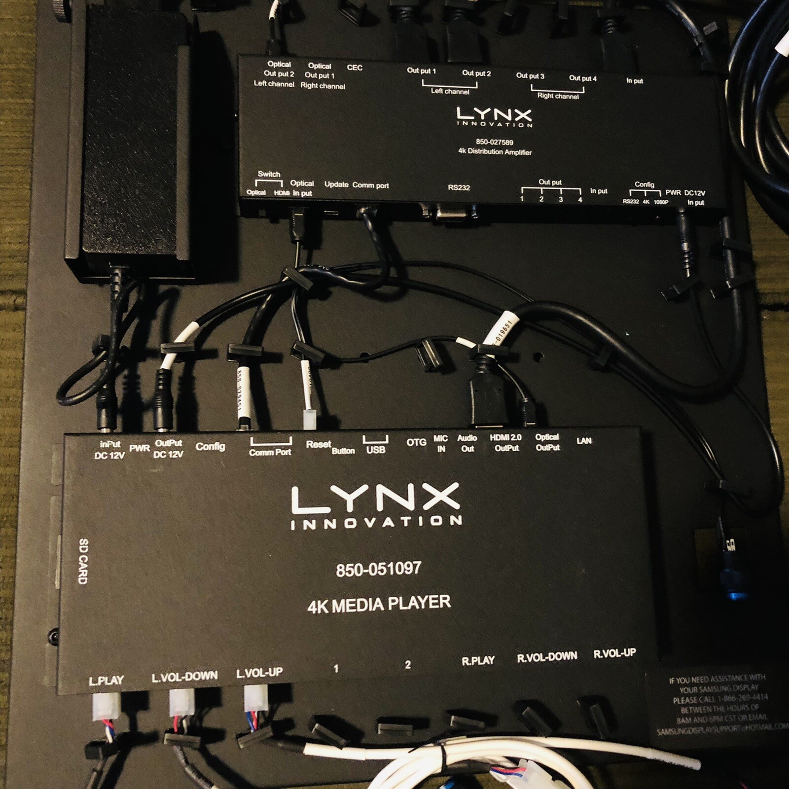 NEW Lynx 4K Media Player 850-051097 & 850-027589 Distribution Amplifier STATION