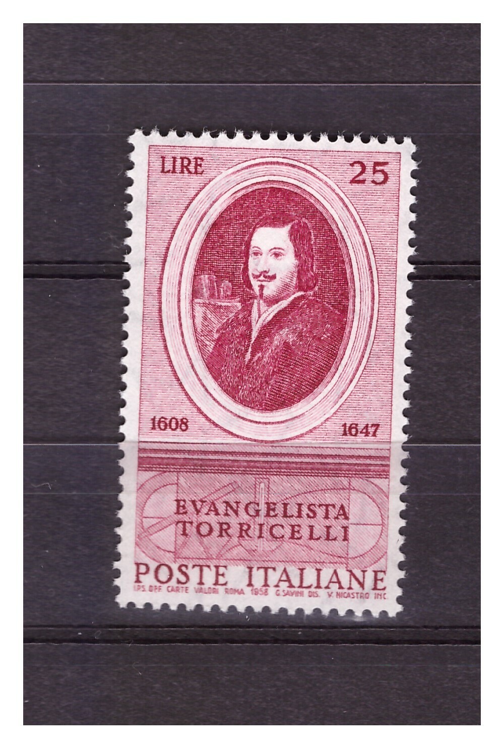 s33791 ITALY MNH** 1958 Torricelli 1v