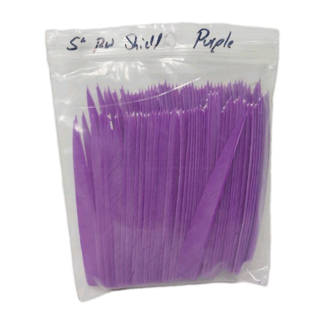 100pk Archery Arrow Feathers 5" Right Wing: Shield Purple