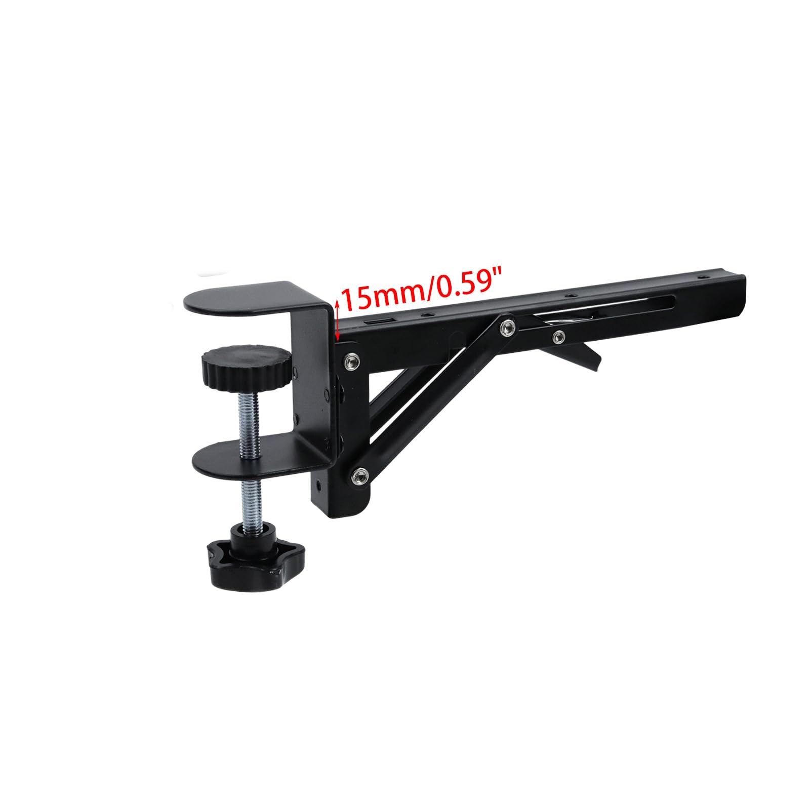Black Foldable Desk Extender Keyboard Tray With Screws Organizer 2 PCS