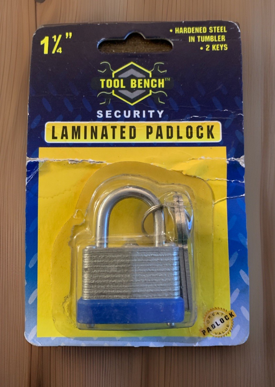 Padlock “Tool Bench” 1 1/4 Security Laminated Padlock 2 Keys