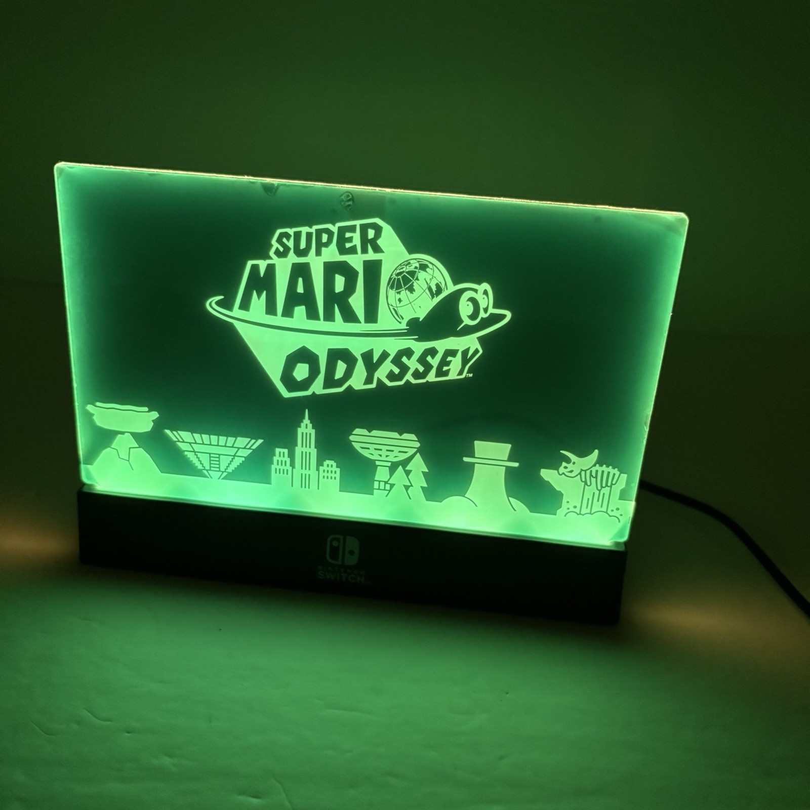Nintendo Switch Dock Shield Mario Light Up Tested Works
