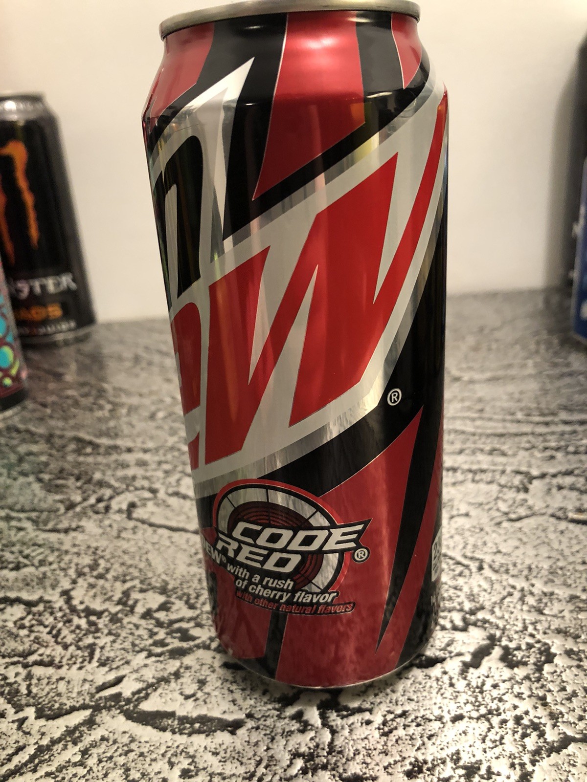 Mountain Dew Code Red 16oz Tall Boy Can FULL