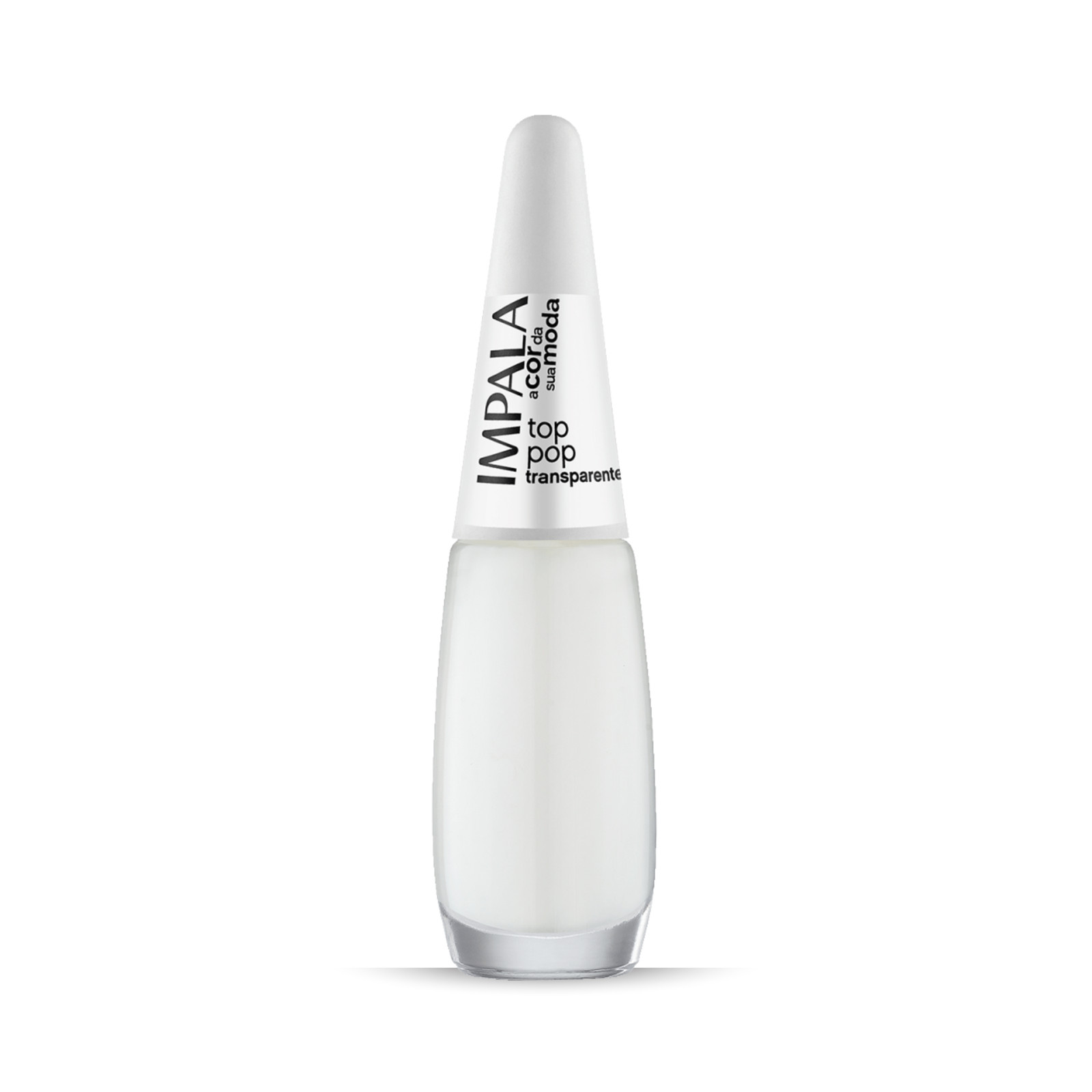 IMPALA Regular Transparent Nail Polish White Top Pop 7.5 ml