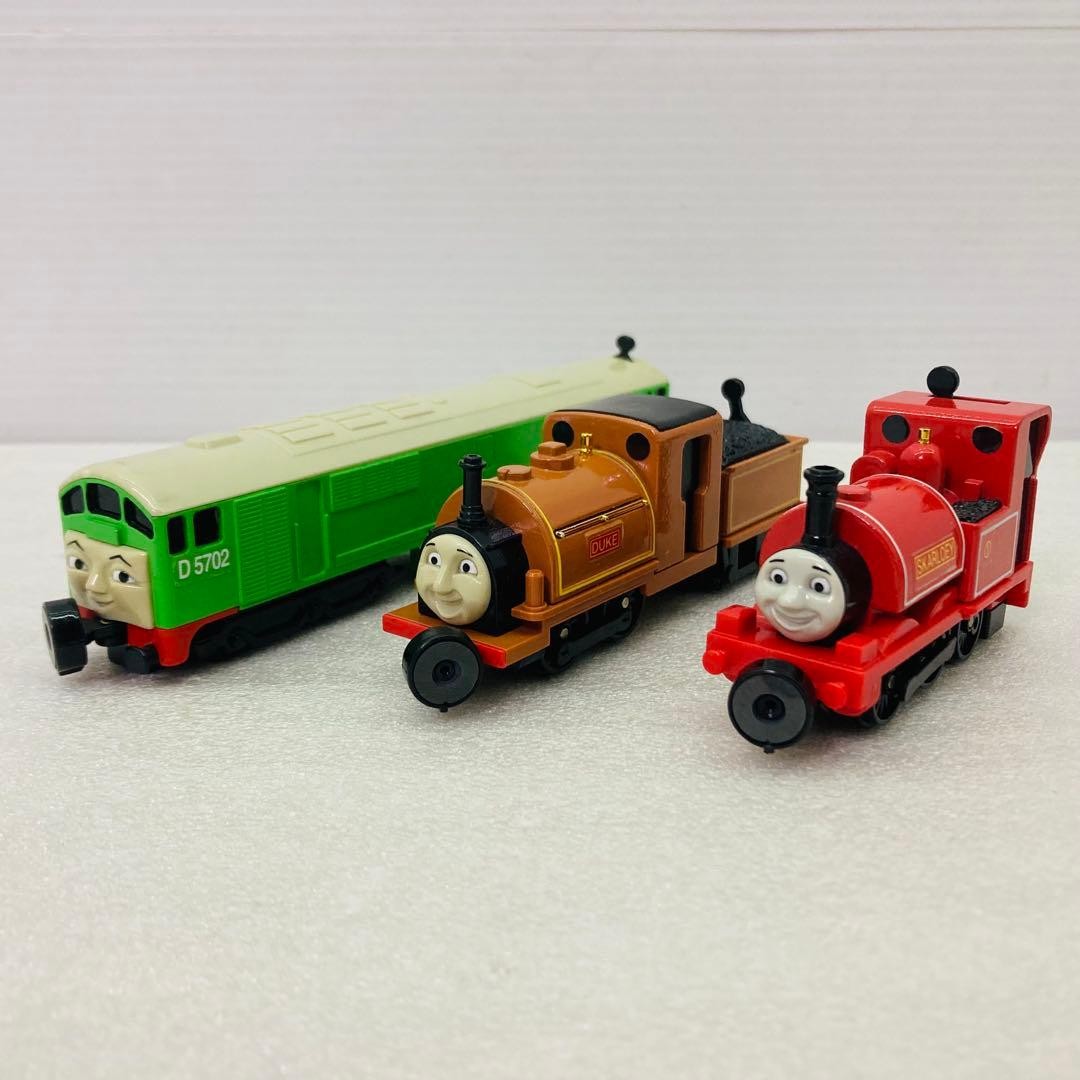 Bandai Vintage BoCo Duke Skarloey Engine Collection 3pc Set Toy Train Authen 15+