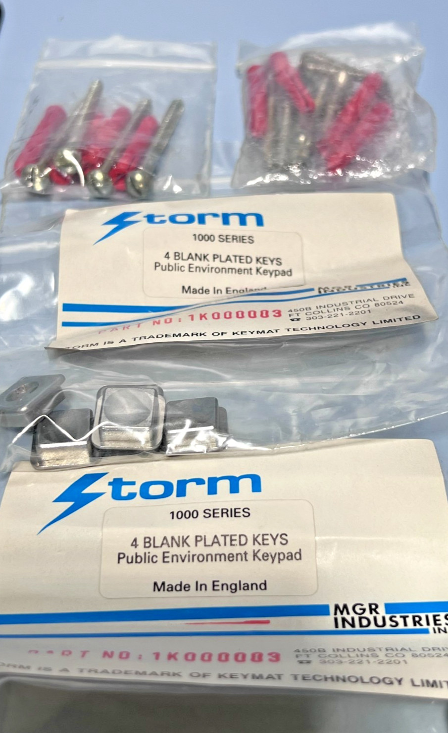 Storm 1000 Series Keypad Replacement Kit Housing, Blank Keys, Gaskets & Hardware