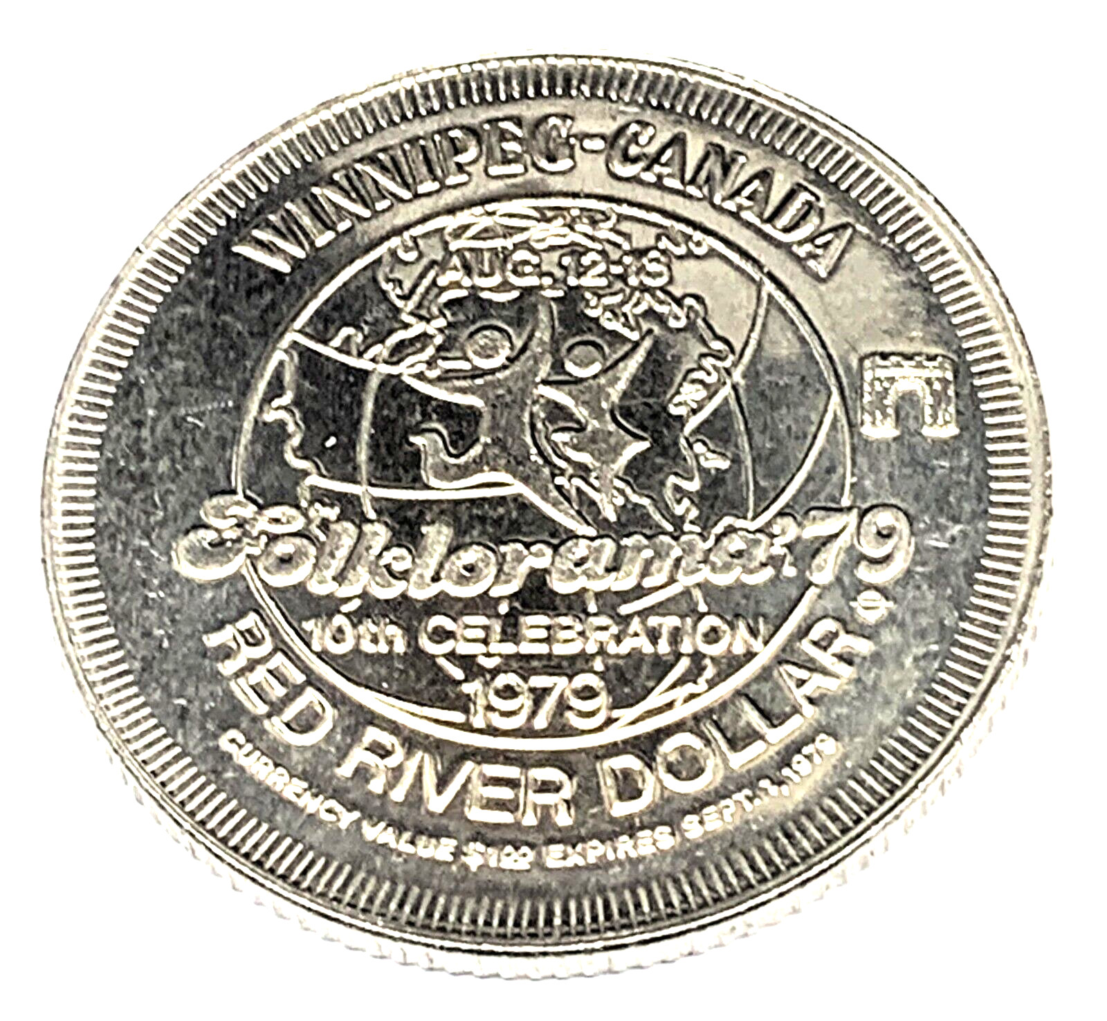 # C1768  WINNIPEG, MB.,  CANADA  SOUVENIR  DOLLAR    COIN