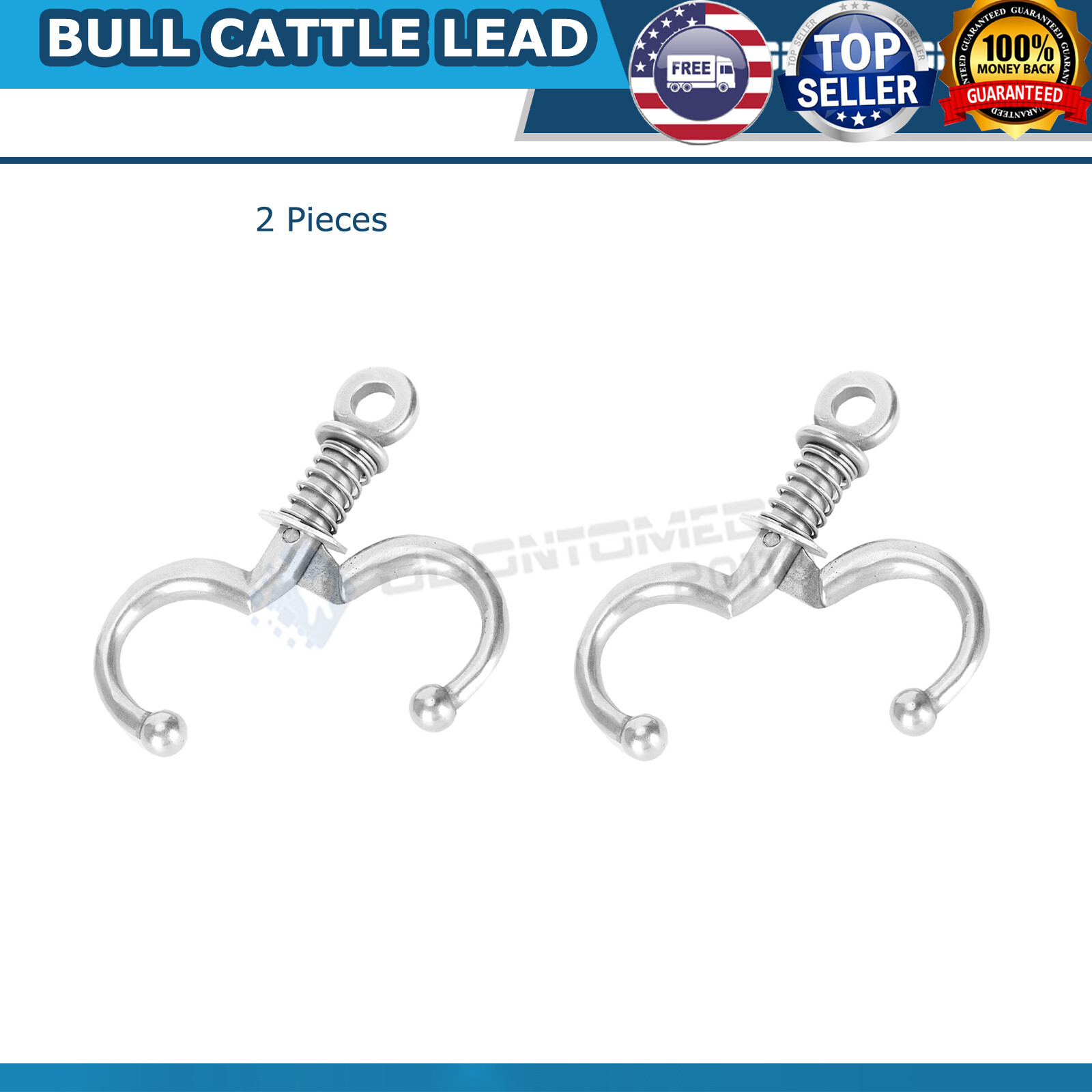 2 Bull Cow Cattle Bovine Nose Ring Automatic Cow Spring Nose Pliers  Nose ClAMP