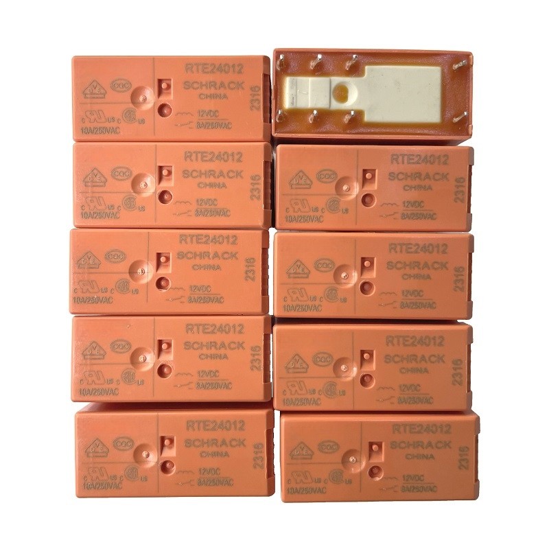 10PCS RTE24012 for 8pins 12V 8A Connectivity Relay