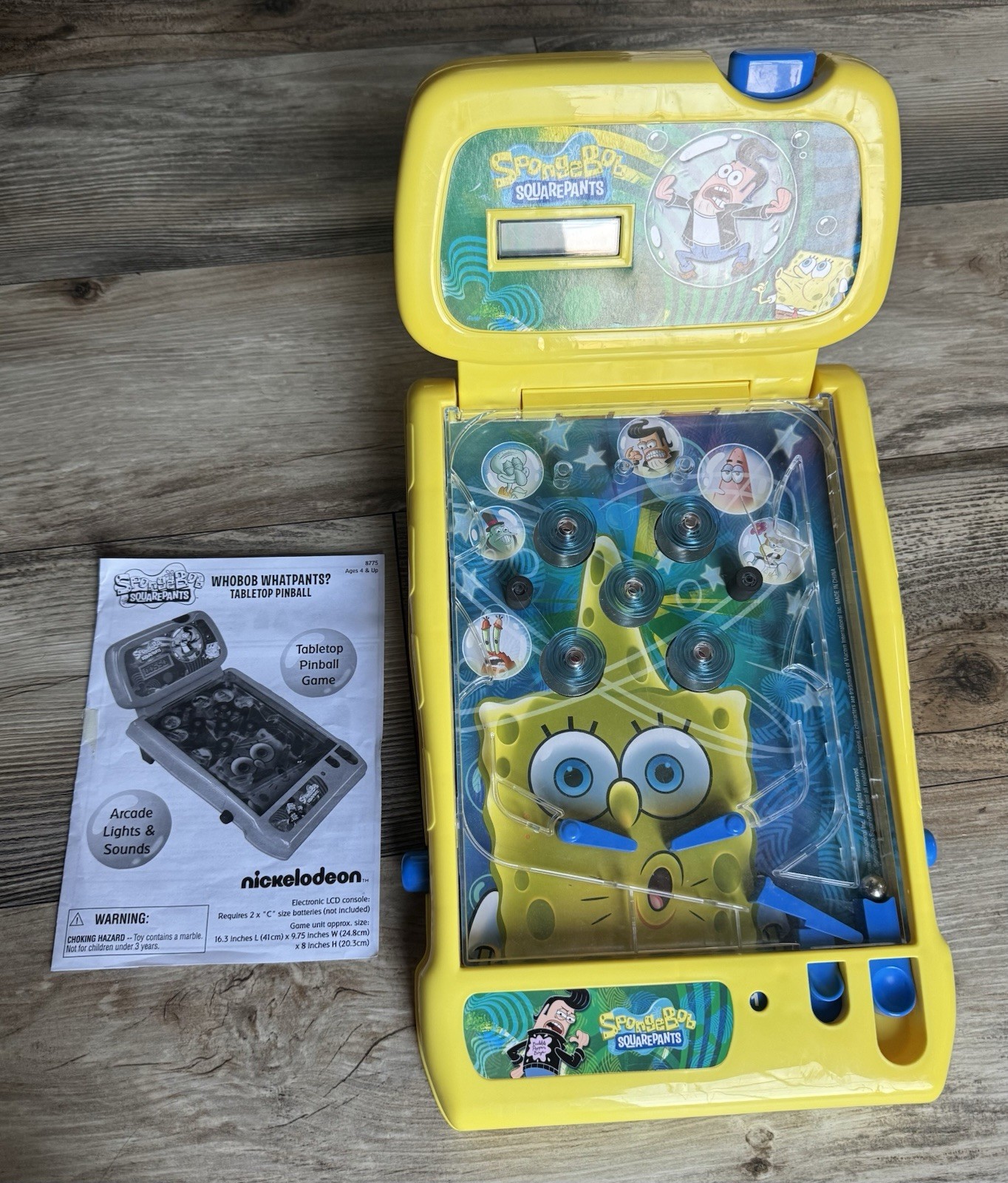 2010 Spongebob Squarepants 15” Inch Pinball Machine Tabletop Viacom 🌟 YouTube!