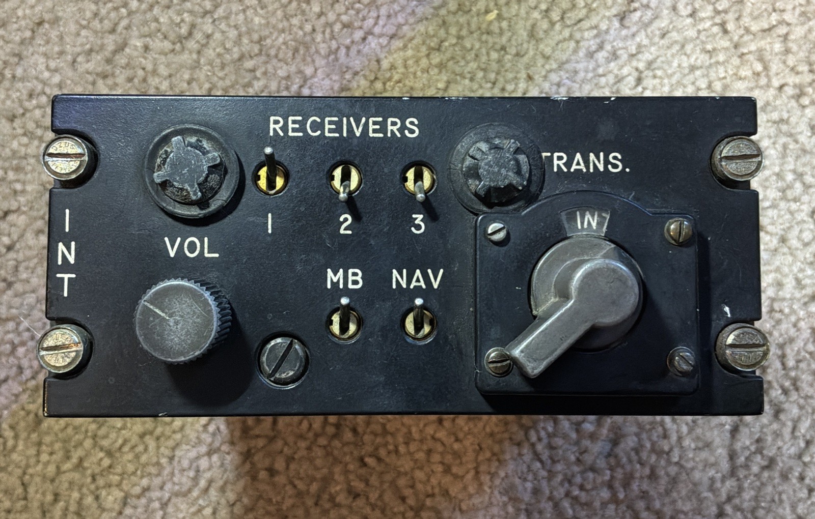 Vintage Bell UH-1 Huey Helicopter Audio Control Box Panel Radio SB-329/AR