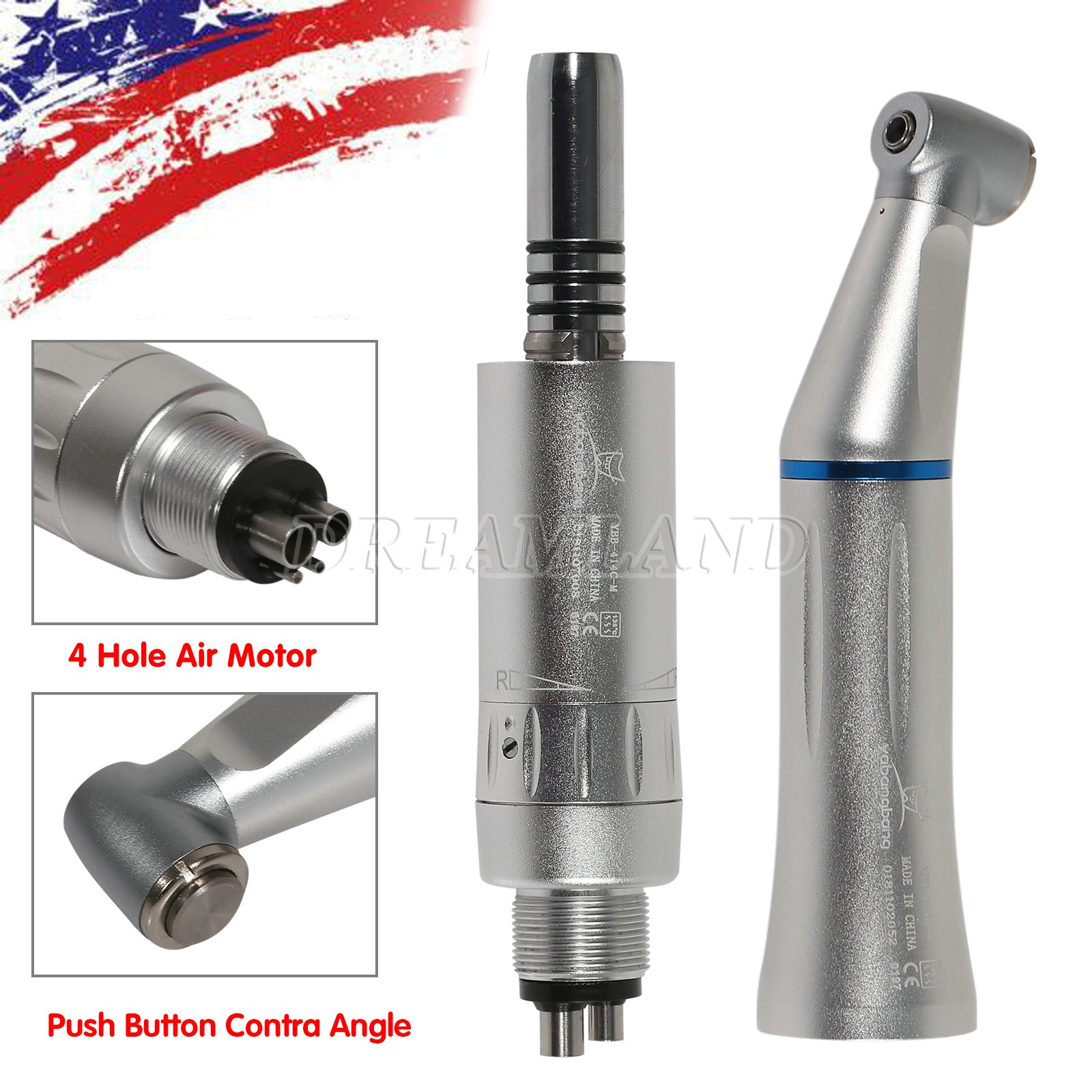 NSK Style Dental Slow Speed Handpiece E-Type Inner Water Spray 4-Hole For KaV