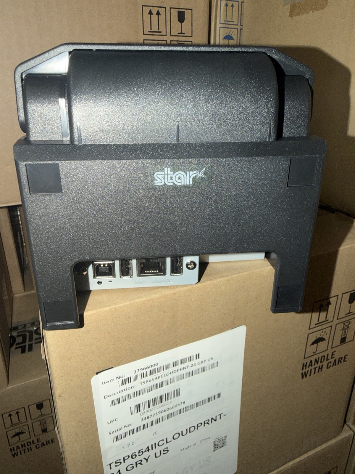 Star Micronics TSP650II Thermal POS Printer USB Ethernet Gray