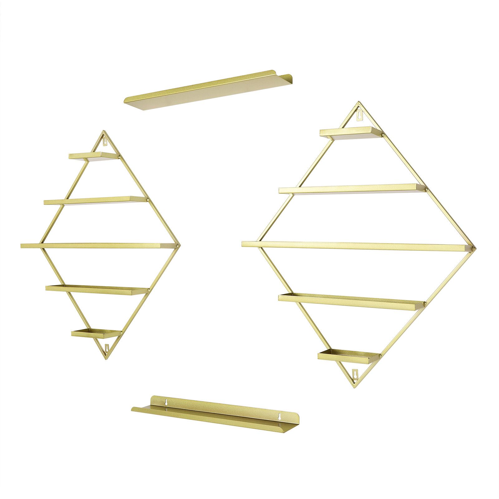 Rhombus?Nail?Polish?Racks, Wall-mounted Nail Polish Racks, 5-tier Display Racks
