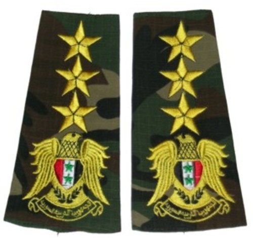 Syrian Army Brigadier General shoulder boards. (Aqid).