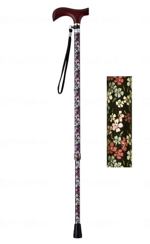 Wellfan Dream Life Adjustable Slim Pattern Walking Cane (Forget-me-not)