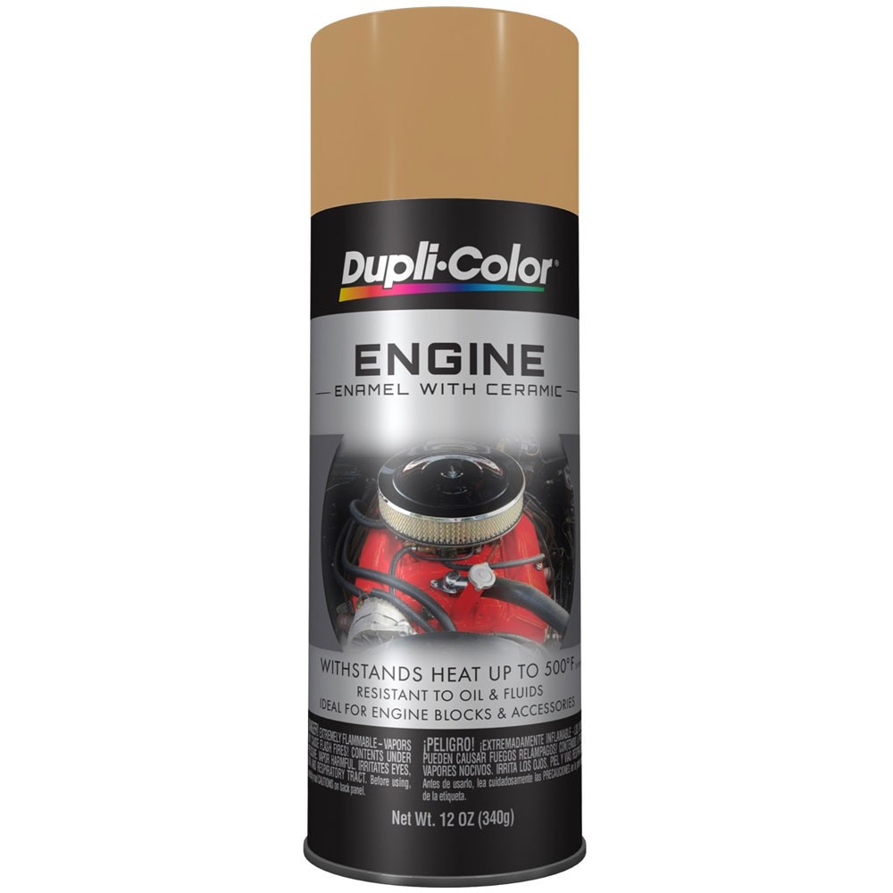 Duplicolor DE1638, Engine Enamel Paint w/ Ceramic, Cummins Beige, 12oz Aerosol