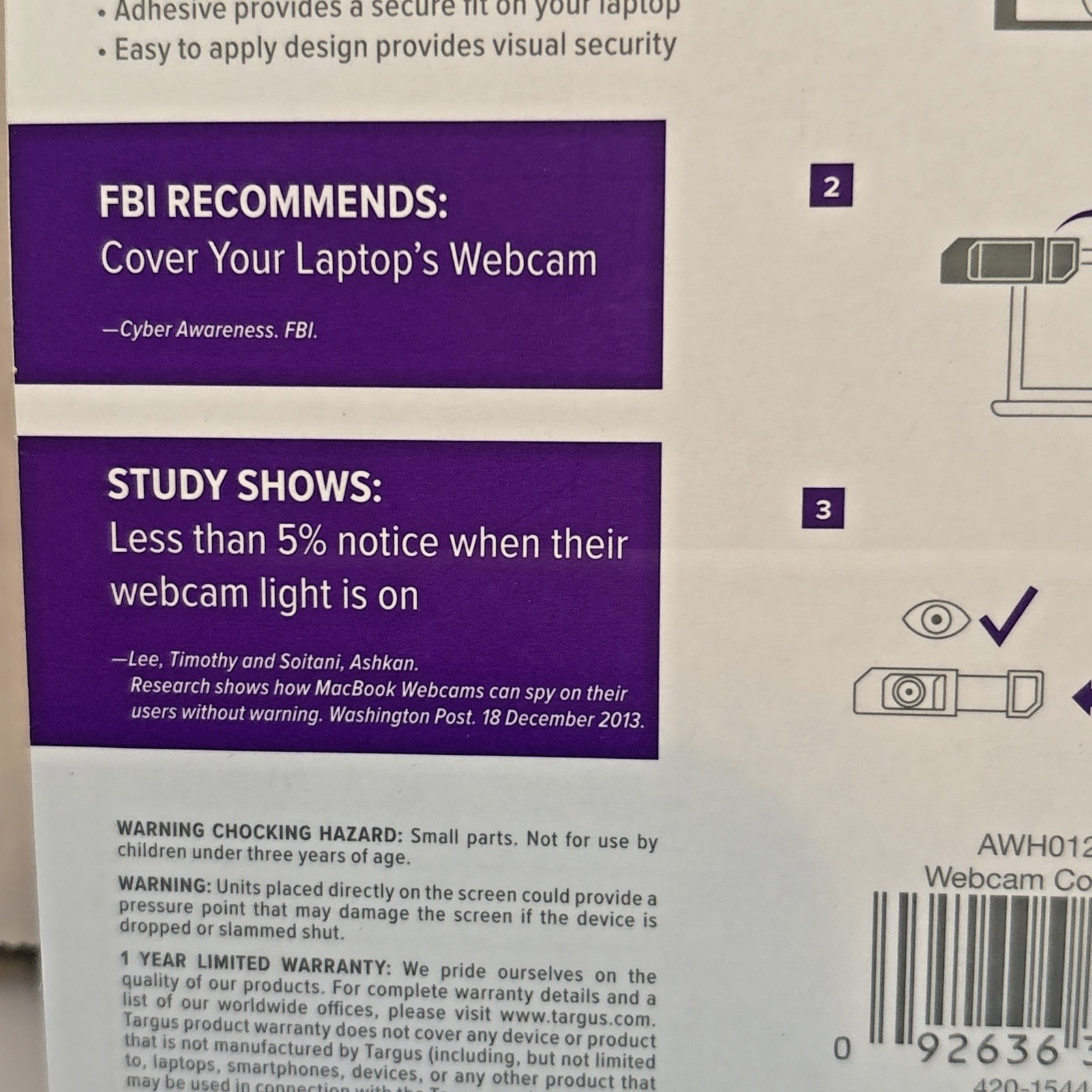 Cover Webcam Slide Spy Guard 3 Pack