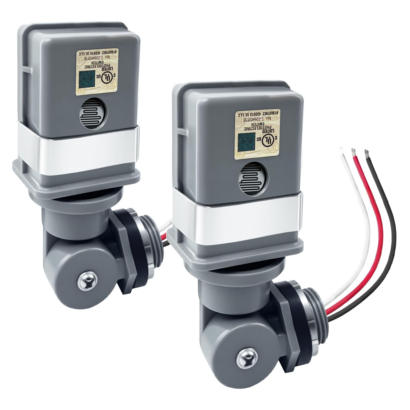 Ensayeer 2 Pack Waterproof Photocell Sensors for Outdoor Lights, 120V AC 50/6...
