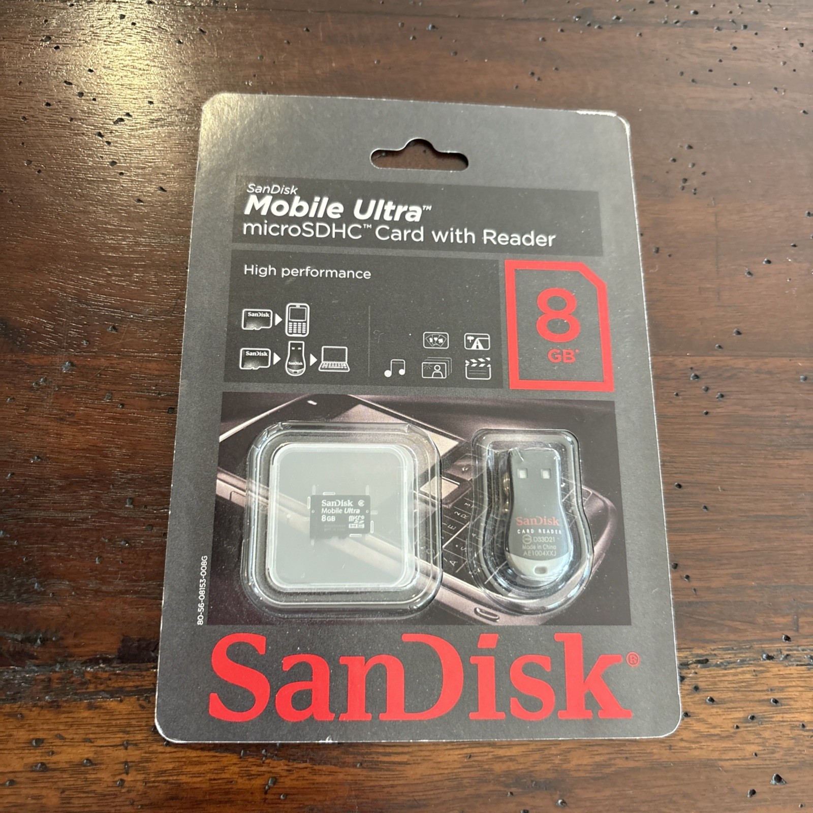 SanDisk Mobile Ultra micro SDHC Card w/ Reader 8GB Memory Card NIP