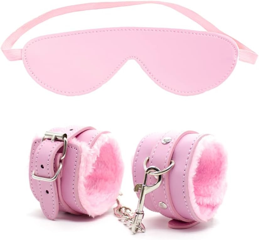 Sex Restraints Handcuffs BDSM Plush Blindfold Sleep Mask Wrist Ankle Cuffs for C