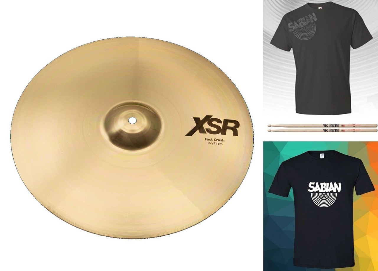 Sabian 16" XSR Fast Crash Cymbal B20 Bronze | Made in Canada | Authorized Dealer