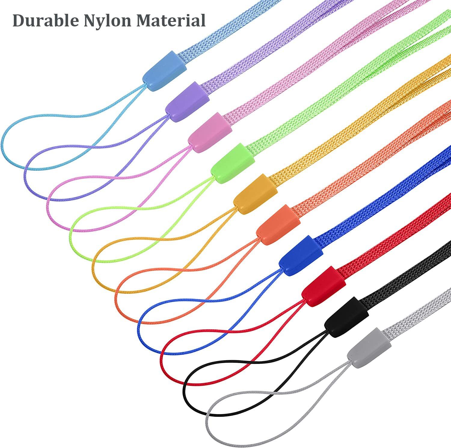 80 Pack 7 Inch Wrist Lanyard Strap String for USB Flash Drives Keys Keychains