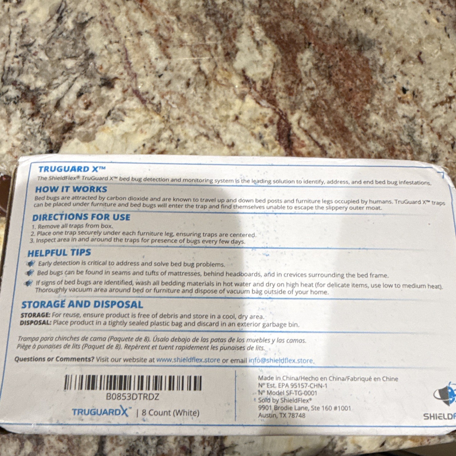Bed Bug Trap - 8 Pack | TruGuard X Insect Interceptor Traps for Bed Legs