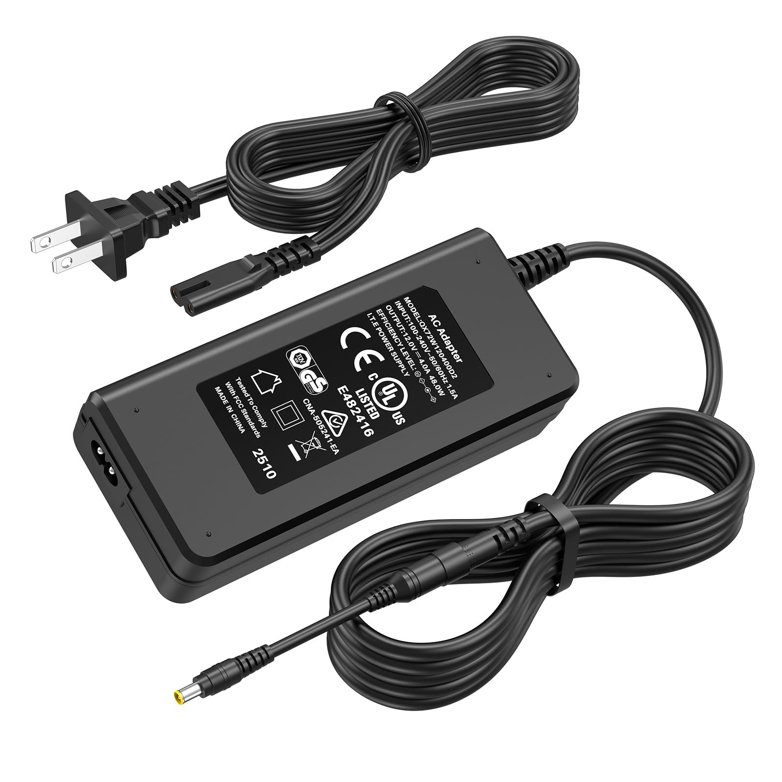 12V DJ Controller Charger Compatible with Pioneer DJ DDJ-FLX10 Power Cord AC ...