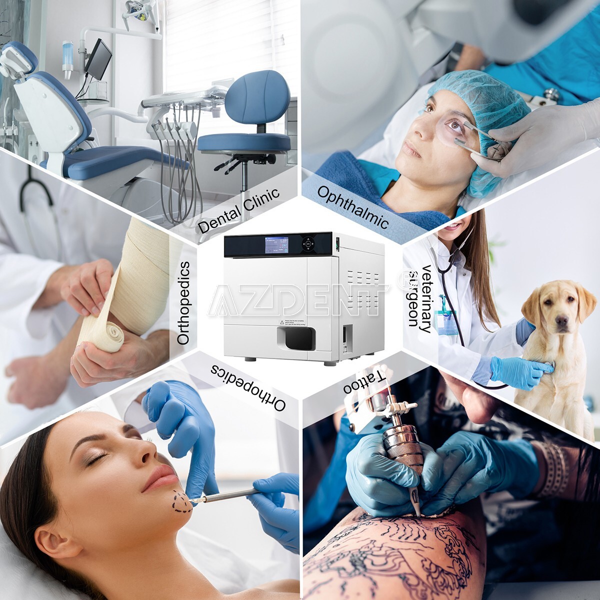 22L Class B Steam Sterilizer Dental Autoclave Pulsation vacuum With Printer