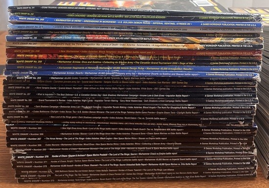 Huge White Dwarf Games Workshop Magazine Collection Lot of 66 Magazines