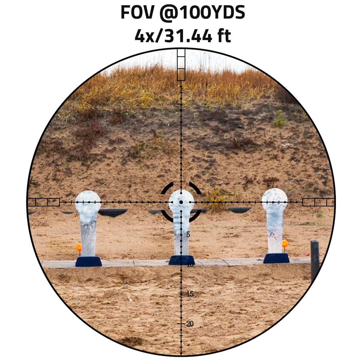 Compact 4x30 Rifle Scope Illuminated Customized-Dot Reticle w/ 30mm Offset Mount
