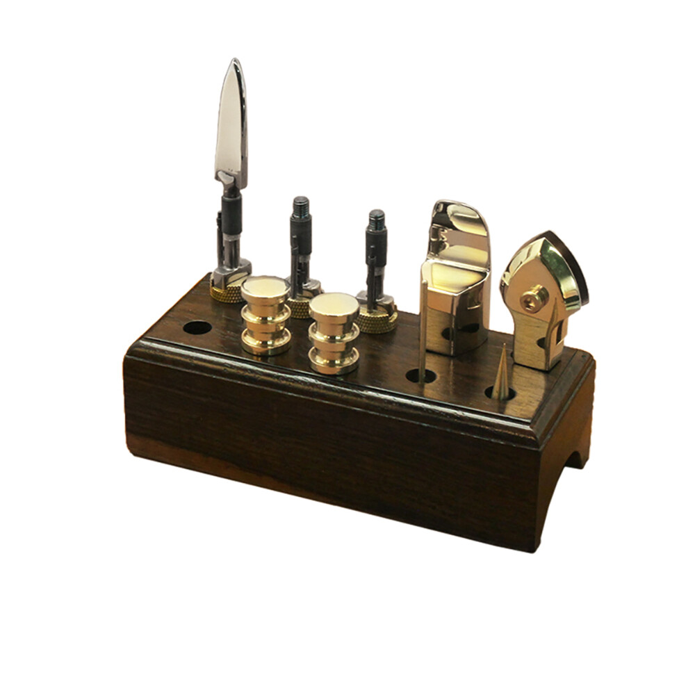 9Pcs Leather Electric Metal Special Hot Edge Head Set With Base Leather Tools