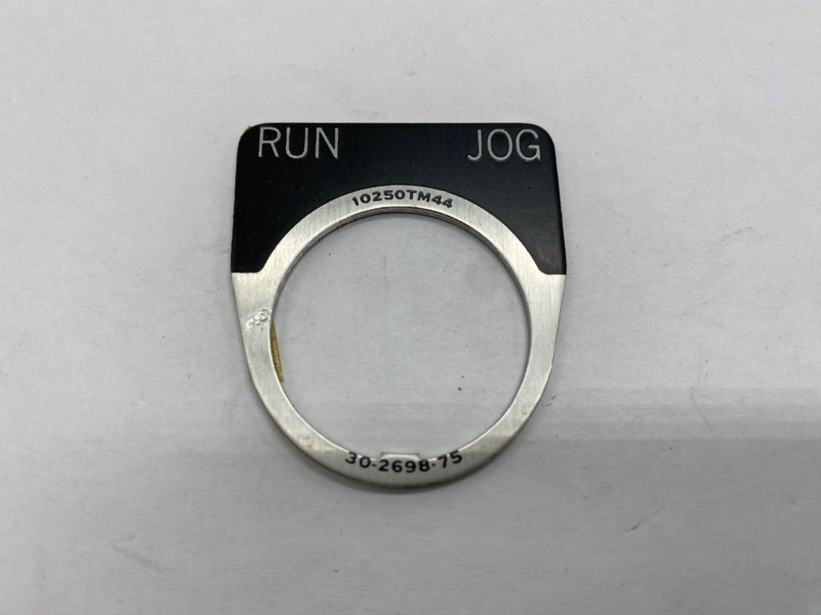Cutler Hammer 30mm Run/Jog aluminum label 10250TM44