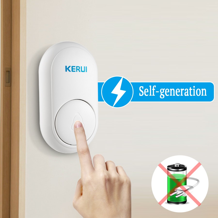 No Batteries Needed Wireless Security Doorbell 330Ft Coverage 52 Pleasant Chimes