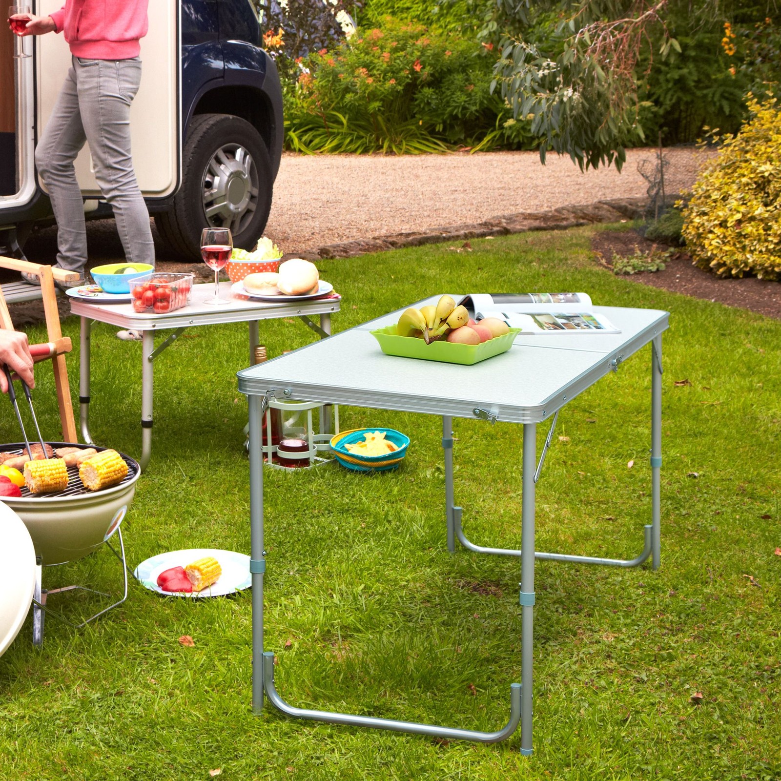 Foldable Utility Table 47in Lightweight Travel Friendly 9.5lbs