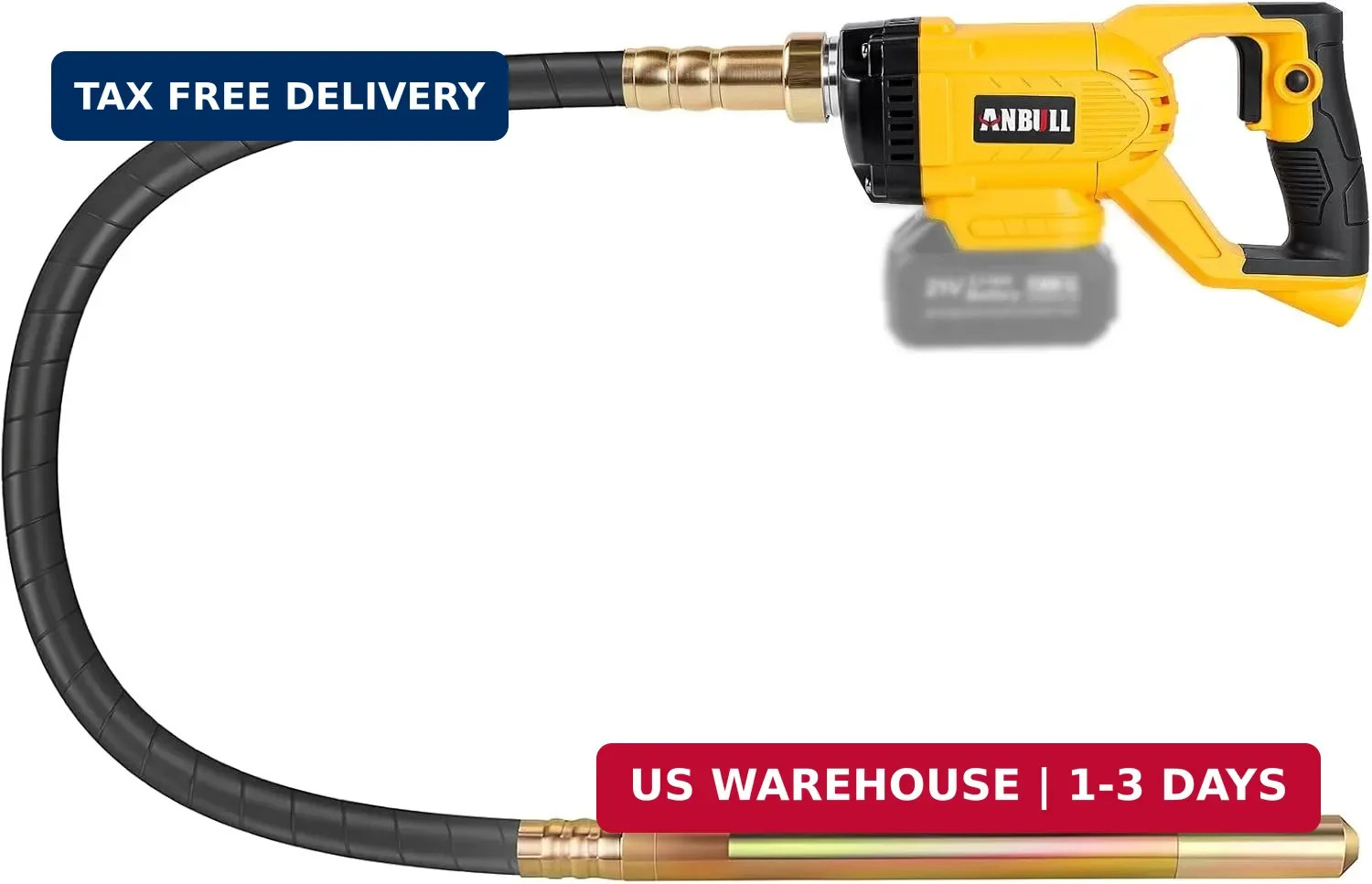 Concrete Vibrating Tool Compatible with Makita 18V Battery,1300W Cordless