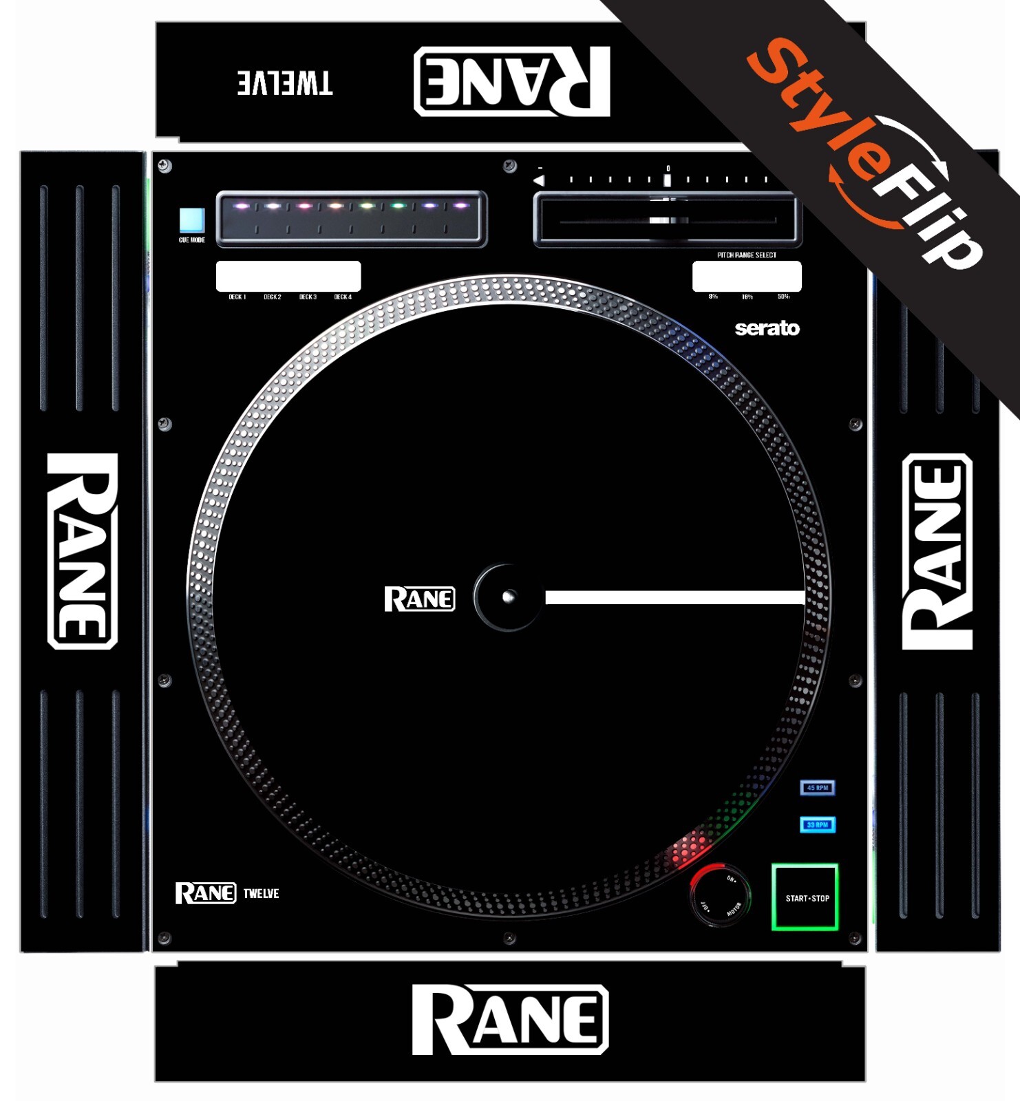 Rane Twelve 2019 Version Skin | Color Black | Protective Decal | StyleFlip Skins