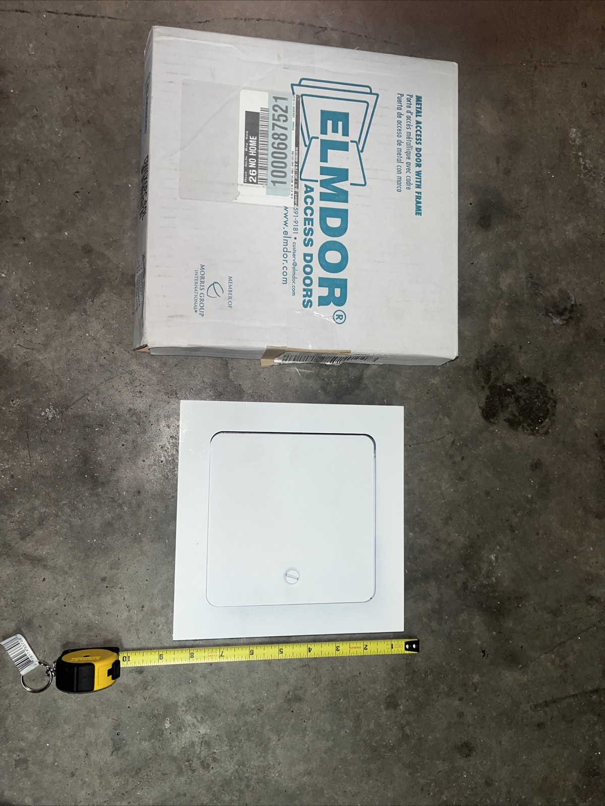 Elmdor 8" x 8" Metal Wall Ceiling Access Door with Frame White DW8X8PC-SDL