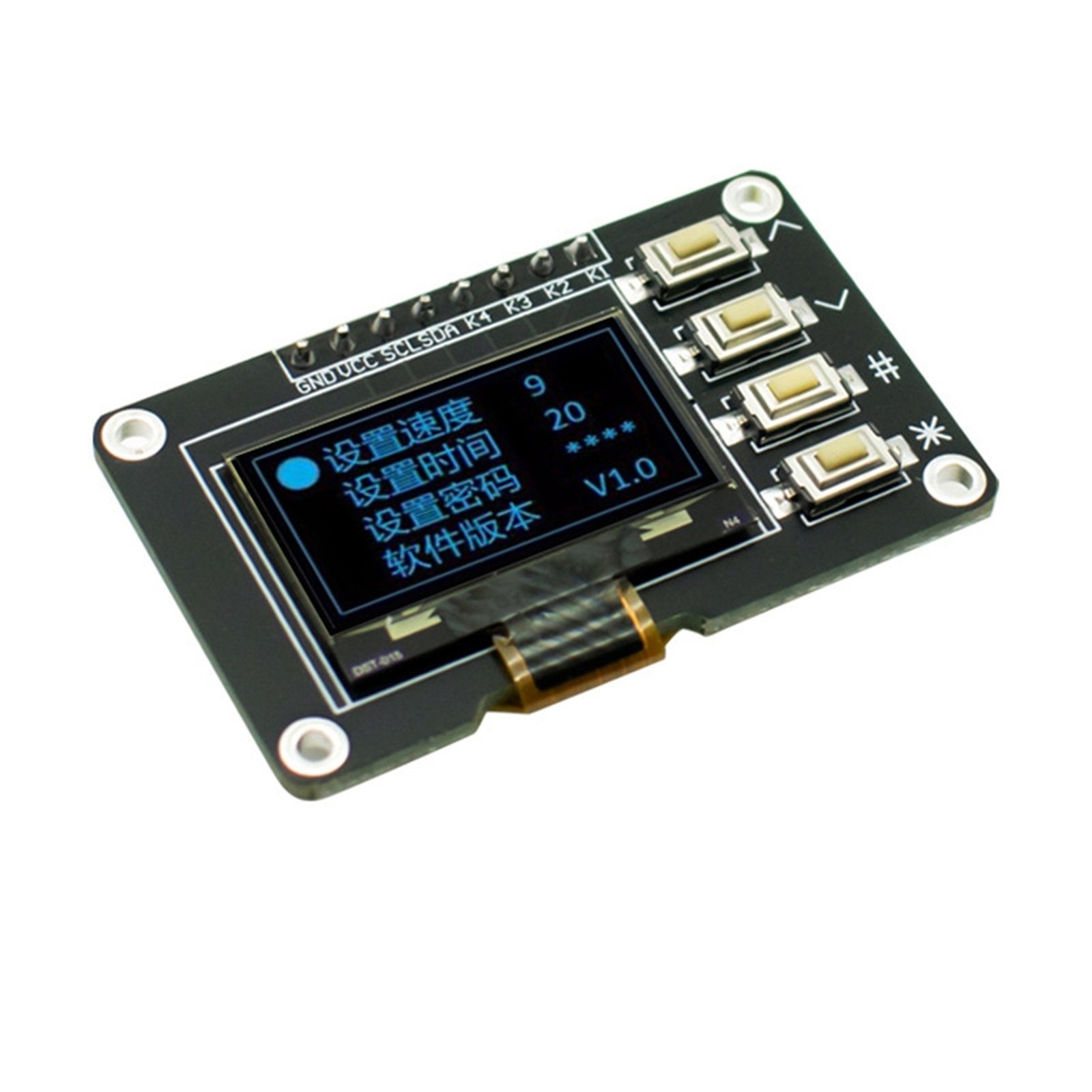 2pcs 0.96 OLED Display, Blue, 12864 Screen Module with Matrix, 4 Ta9457