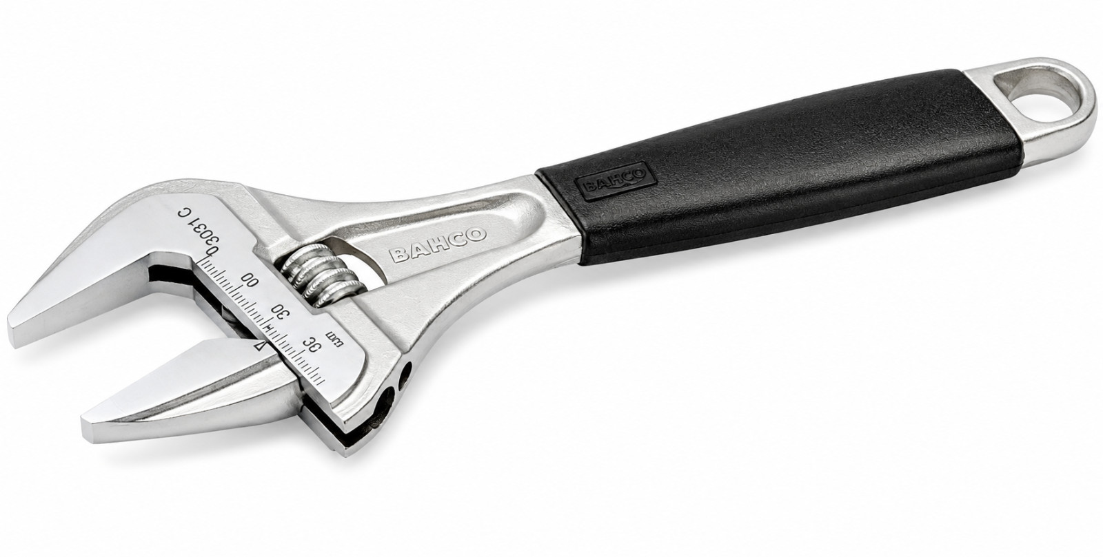 Bahco BAH9031RCUS 8" Big Mouth Adjustable Wrench Wide Jaw Ergo Grip