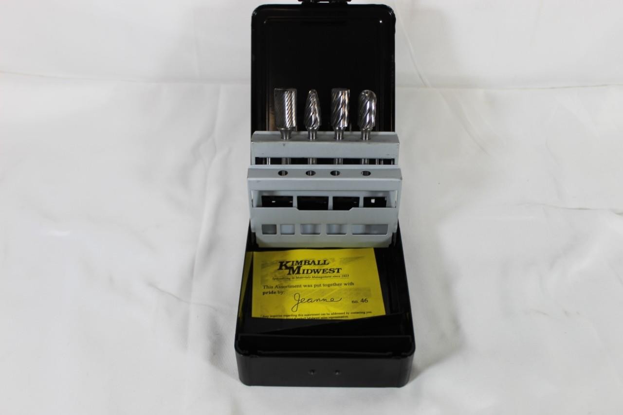 Kimball Midwest 4 Piece Carbide Burr Set