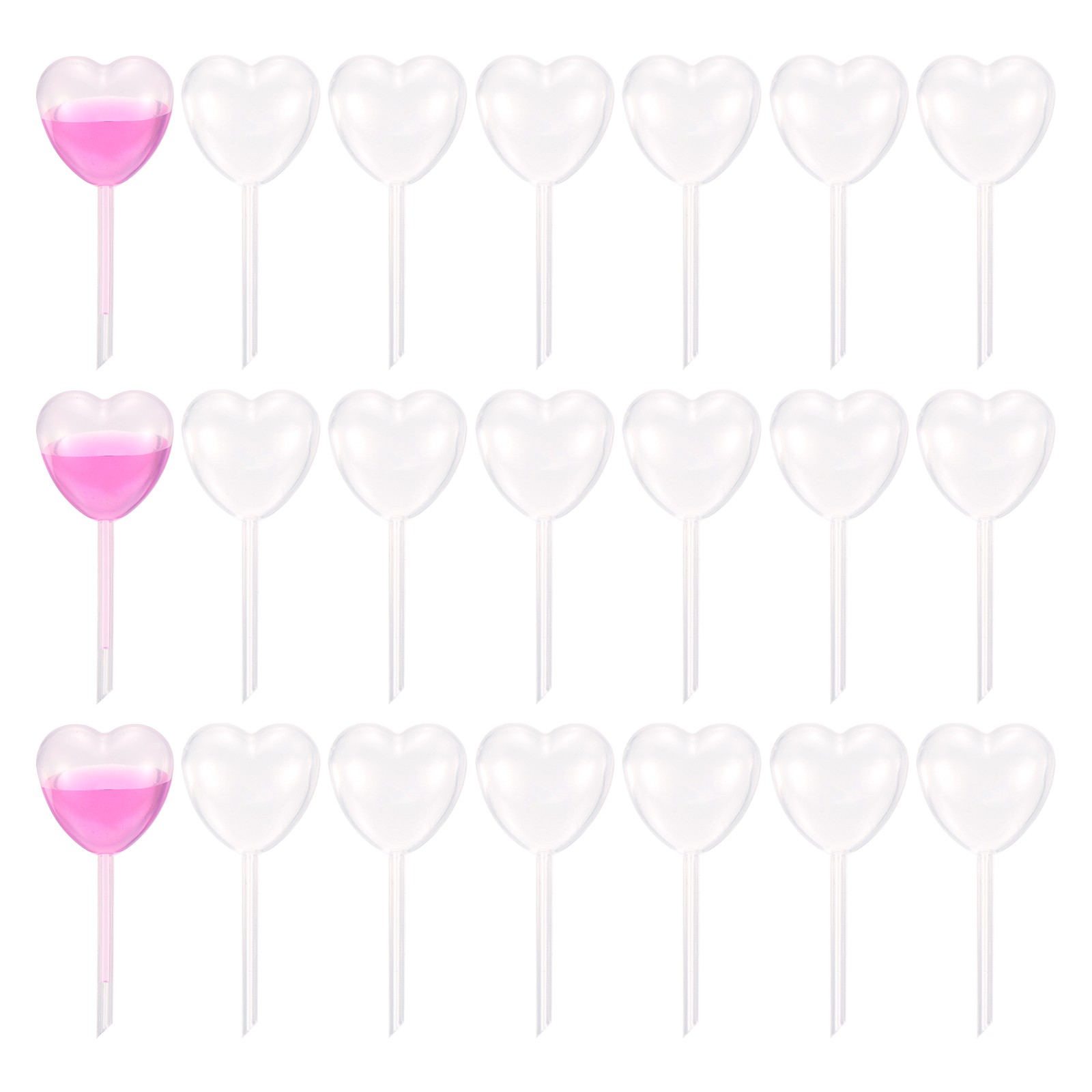 Cupcakes Pipettes, 300 Pcs 4ml Dessert Pipettes, Clear, Heart Shape