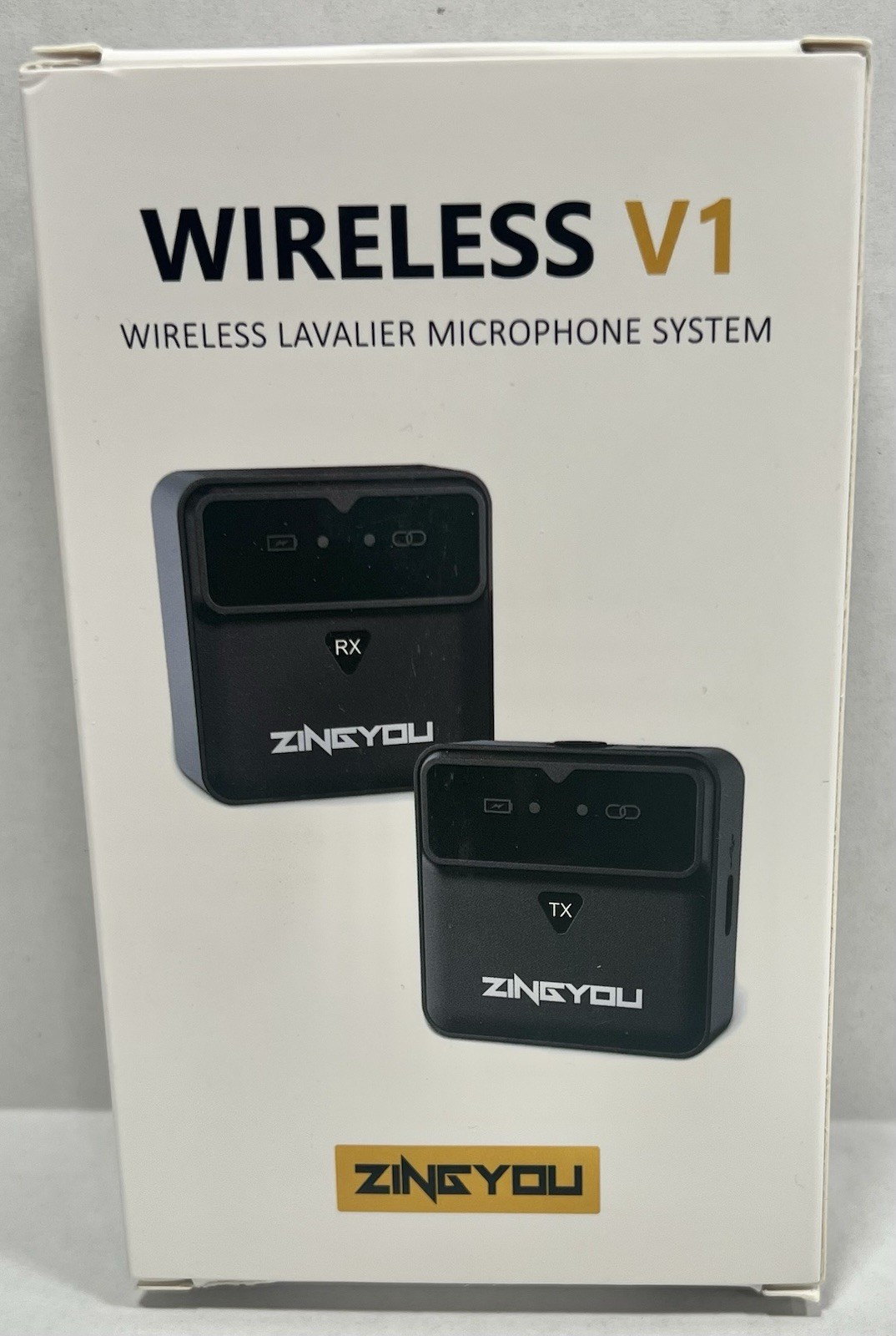 ZINGYOU Wireless V1 Lavalier Microphone System 2.4GHz Black