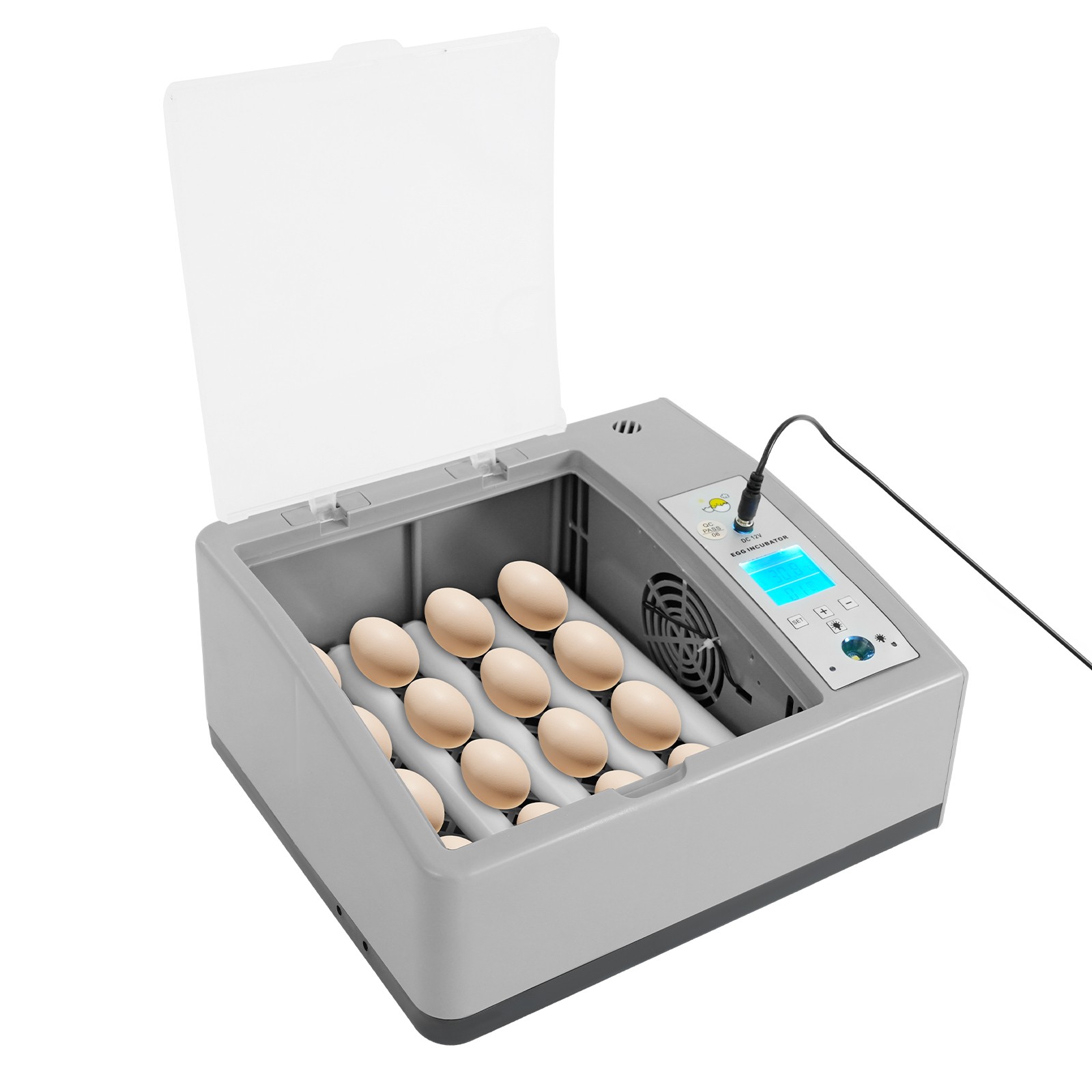 16-egg Incubating Machine Tabletop Egg Incubator Household W/temperature Control