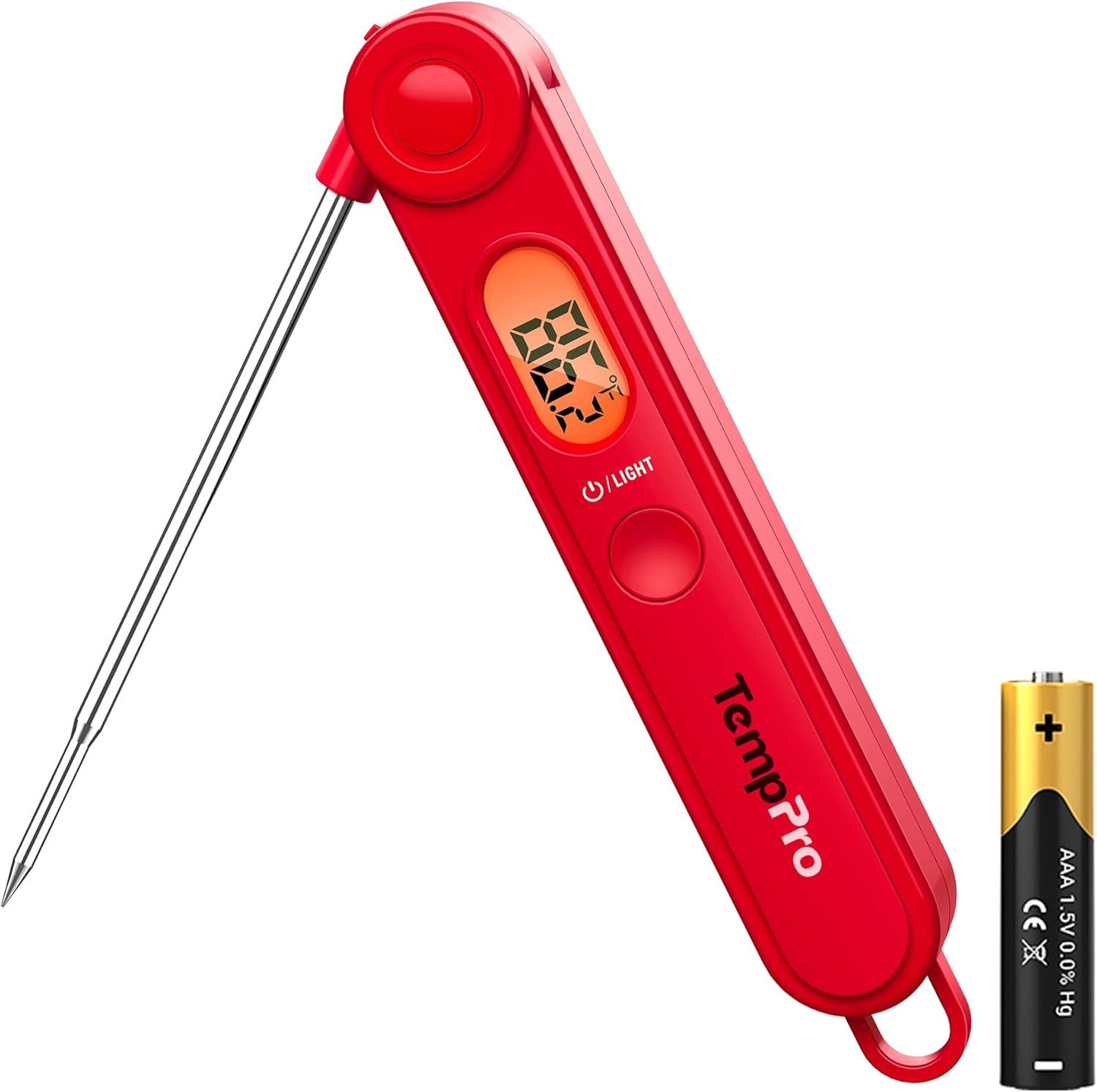 TP03B Digital Meat Thermometer for Cooking, Instant Read Thermometer with Backli